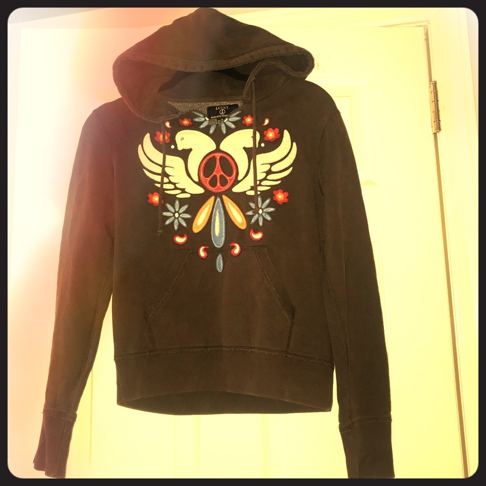 Lucky Brand 🍀 Women’s Peace ☮️ Hoodie Sweatshirt